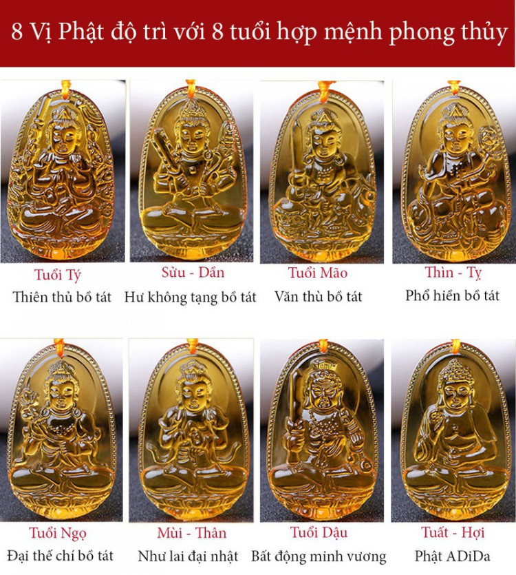 Dây chuyá»n Pháºt Như lai Äại nháºt thạch anh và ng - Pháºt bản má»nh tuá»i Mùi Thân - Vòng Cá» Pháºt - Chuá»i Hạt Pháºt 1