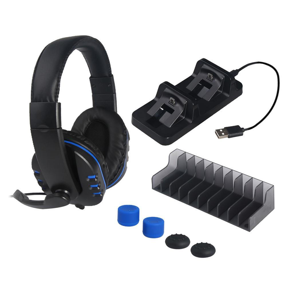 Gamer Headset   with Silicone   Disc Box Kit for  Slim Game Console