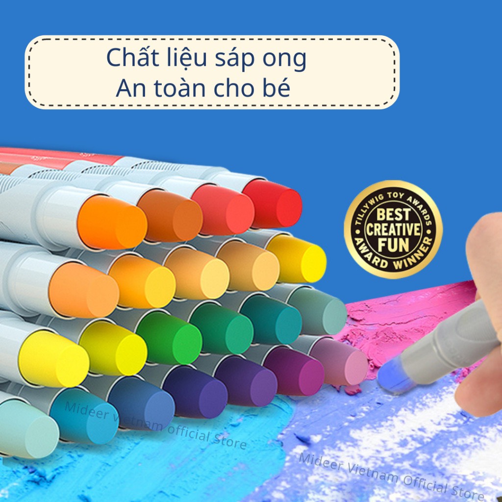Bút màu hữu cơ Cho Bé Màu sáp Mideer Artist' Box, Đồ Chơi Sáng Tạo Cho Trẻ Em Từ 2,3,4,5,6,7,8,9 Tuổi