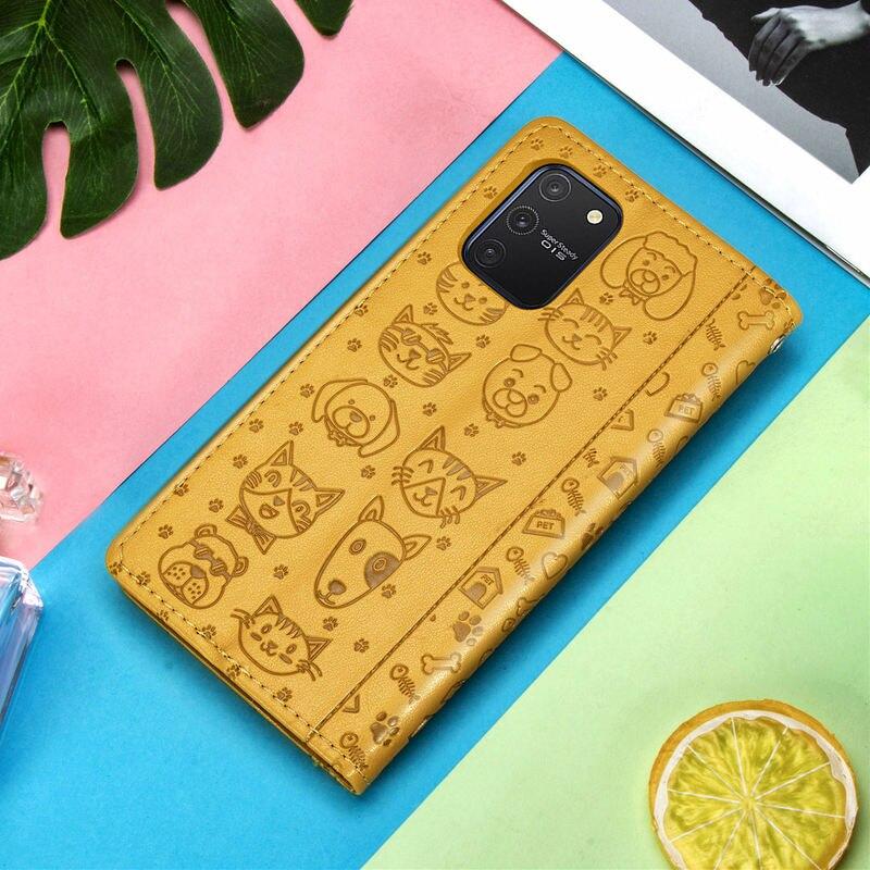 Bao da điện thoại dạng ví nắp lật in hình 3D cho Samsung A51 A71 A91 A01 Note9 A81 S10 Note10 Lite S20 Ultra S9 S8 Plus