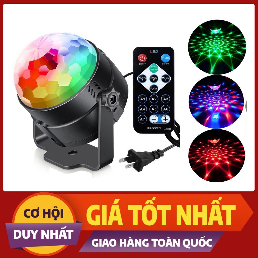 Đèn Led Xoay 7 Màu Cảm Ứng Theo Nhạc + Kèm Remove Điều Khiển