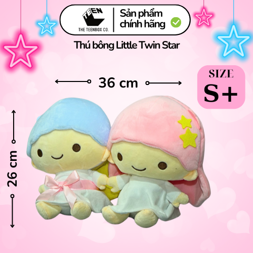 Thú bông Little Twin Star S+, Gấu Bông Sanrio Chính Hãng, Quà tặng đáng yêu, Sản phẩm chính hãng, Phân phối bởi Teenbox