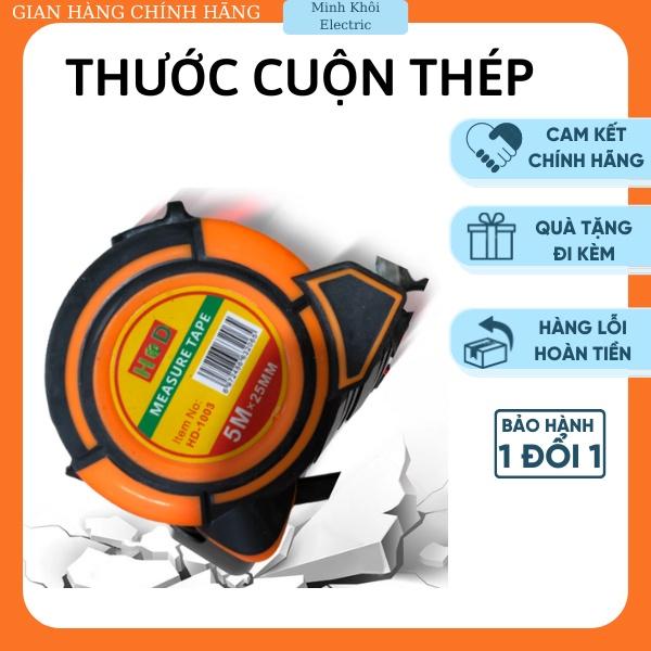 Thước Cuộn Thép dài 5 mét, thước dây khoá tự động chống va đập