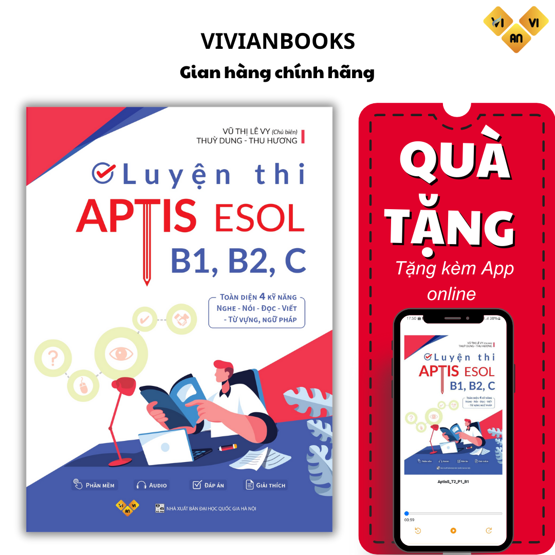 Luyện thi APTIS ESOL B1, B2, C 4 kỹ năng - Chứng chỉ APTIS hay bằng APTIS - ThS. Lê Vy - Vivian