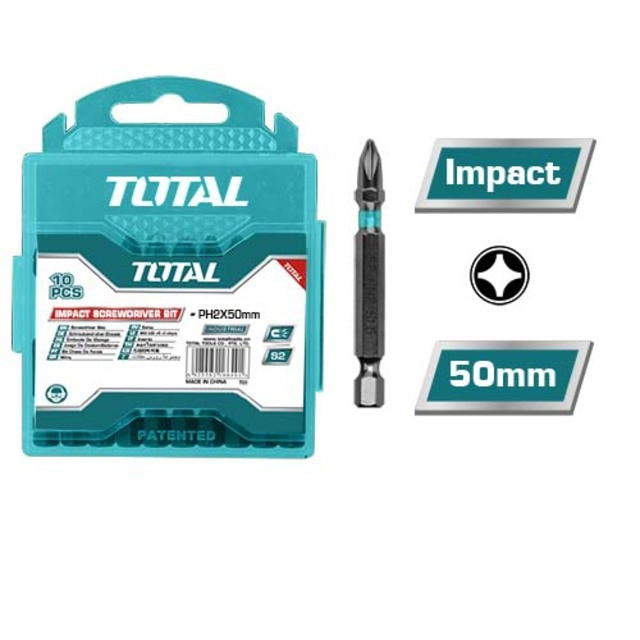 Mũi bắt vít  PH2x50mm (có nam  châm hít) total TACIM16PH223