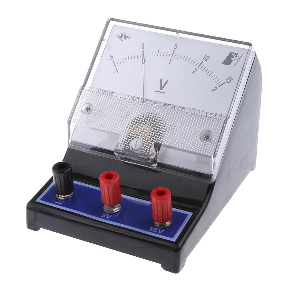 Analog Panel Volt Voltage Testing Meter Voltmeter Gauge -1- 0-3V -5-0-15V  Small Size Easy to Carry