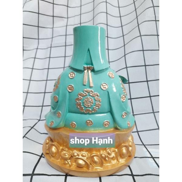 Tượng Ông Địa Thần Tài đế tròn xanh ngọc