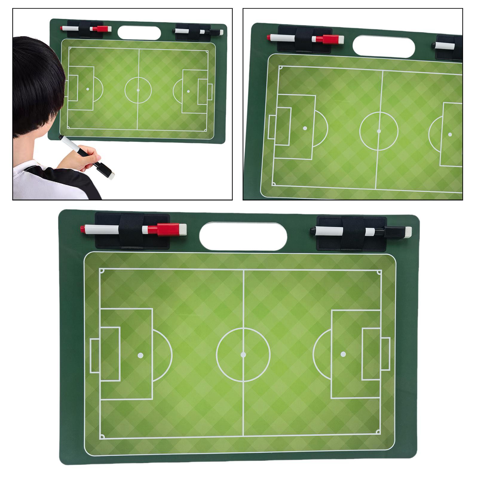 Football Marker Pen Professional Erasable Marker Gifts Coaches Clipboard Soccer Marker Board for , Strategy Plan, Training
