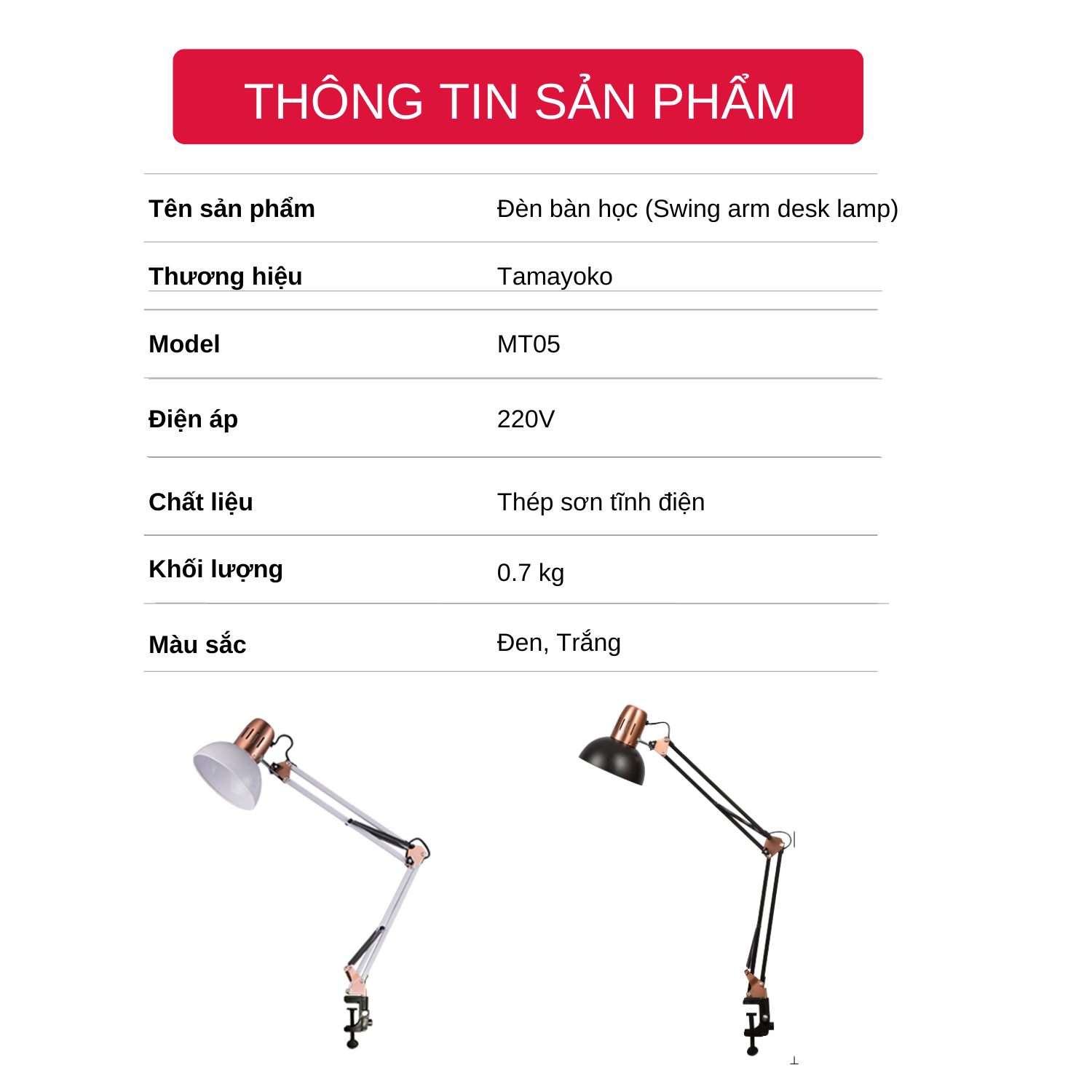 Đèn Học Làm Việc Đọc Sách Để Bàn Chống Cận Thị Bảo Vệ Mắt - Hàng Chính Hãng Tamayoko