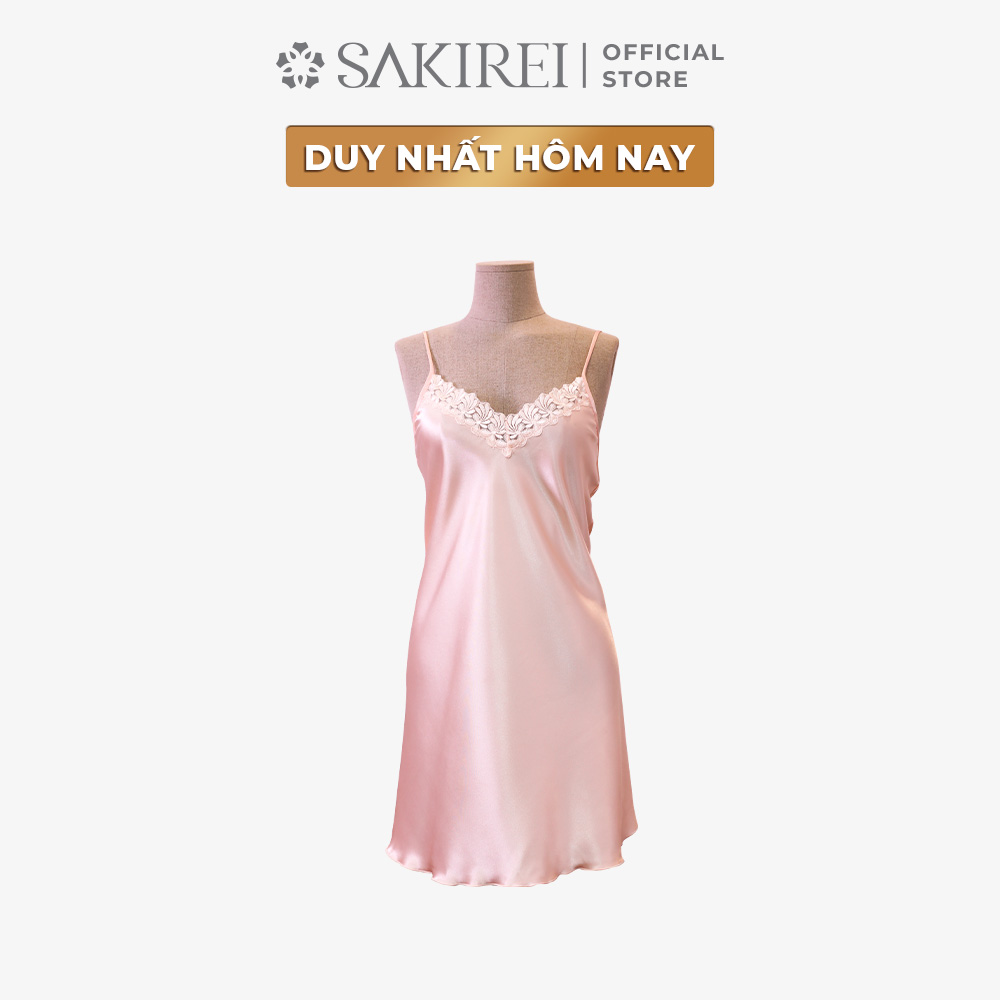 [Quà tặng] Váy ngủ lụa cao cấp Sakura (màu ngẫu nhiên)