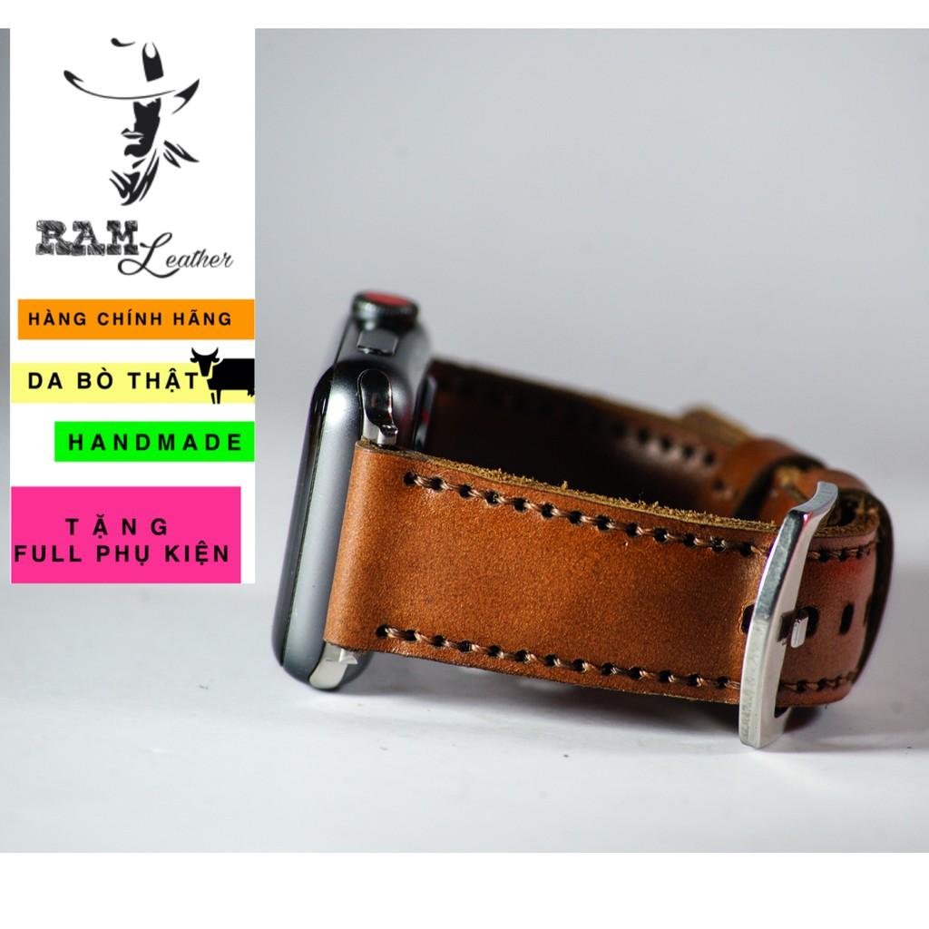 Dây đồng hồ RAM Leather cho apple watch da bò handmade - RAM classic 1980