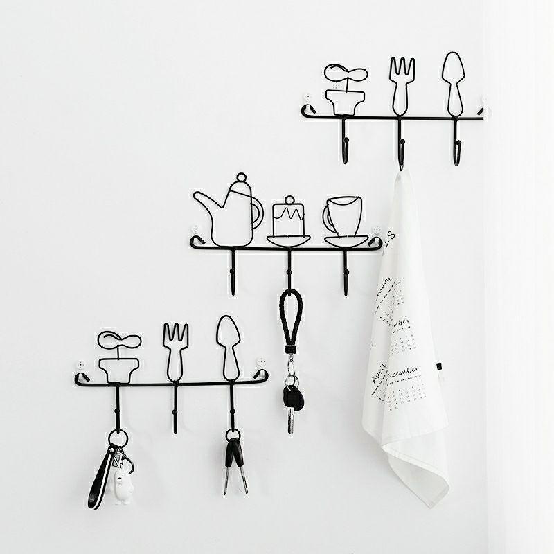 Bộ móc treo trang trí, decor phòng bếp