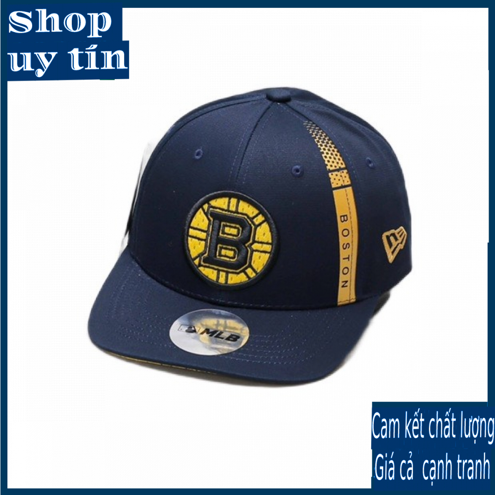 Freeship - MŨ/NÓN KẾT LƯỠI TRAI SNAPBACK B BOSTON PHỐI CÁCH THỜI TRANG NAM NỮ CAO CẤP - MÀU XANH ĐEN