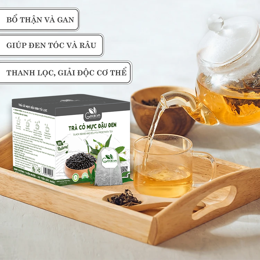 Trà cỏ mực đậu đen túi lọc Goce