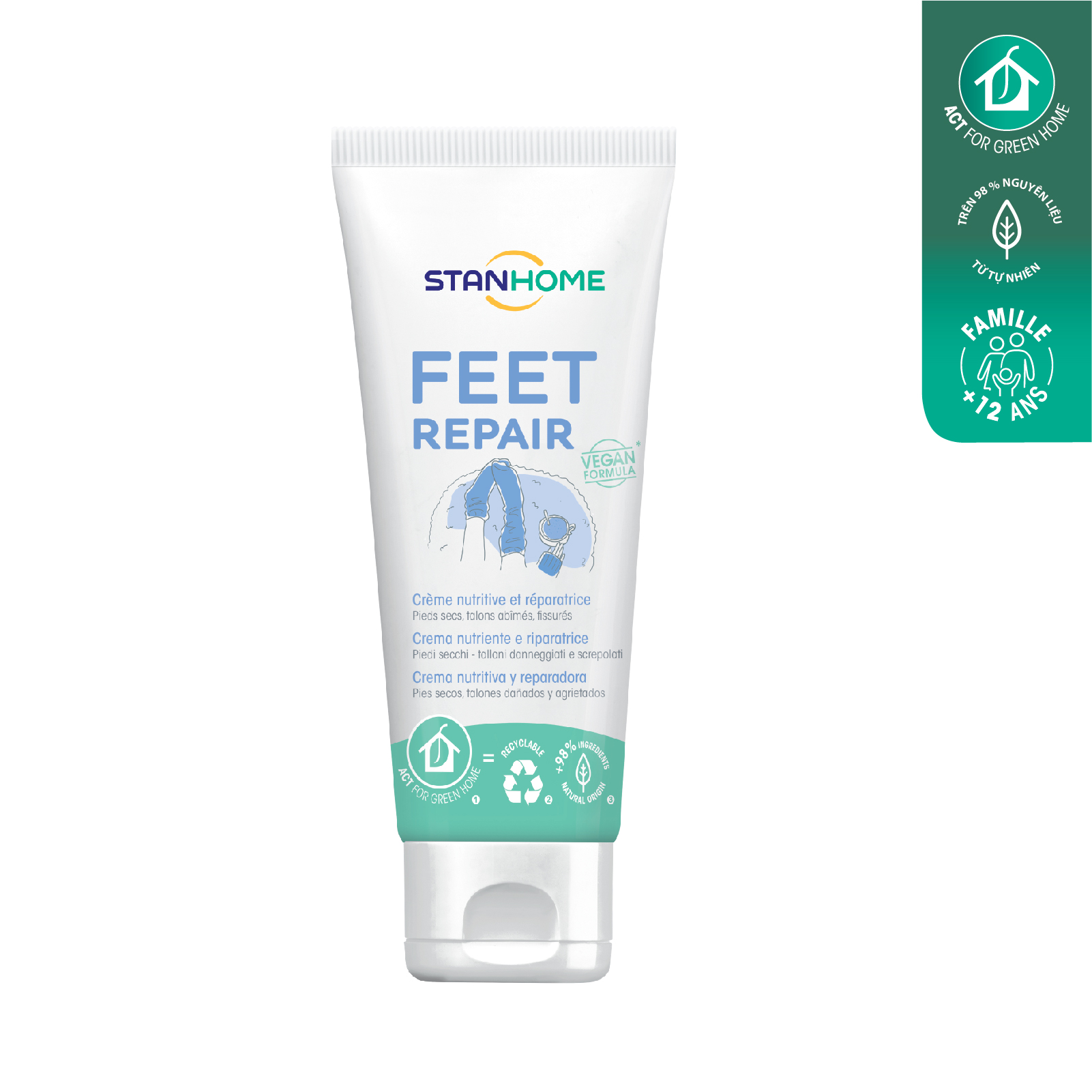 Kem dưỡng ẩm làm mềm, mịn cho da chân Stanhome Feet Repair 75ml/tuýp