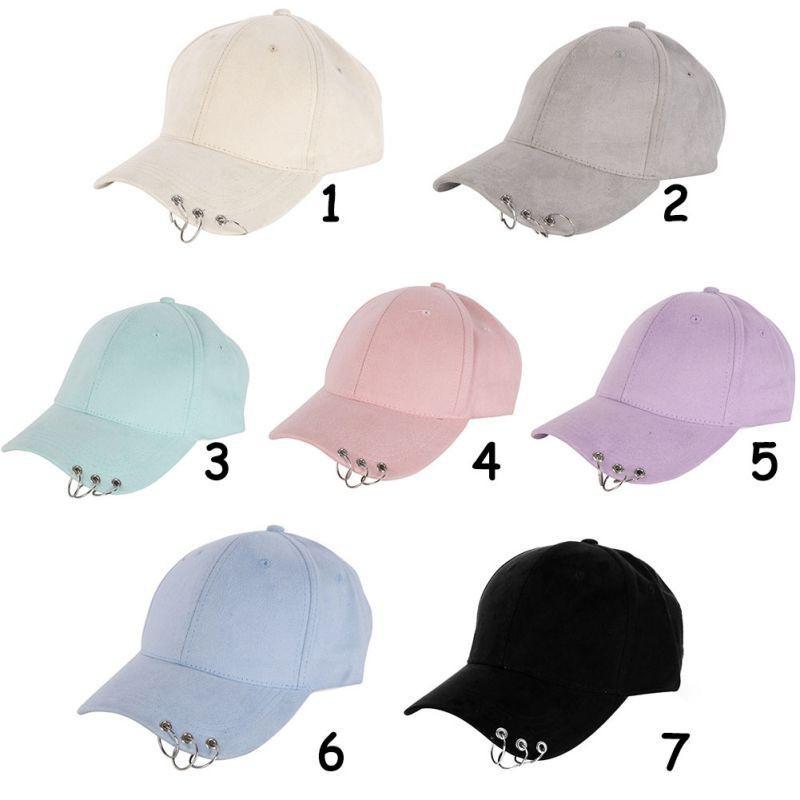 Mũ lưỡi trai phong cách hip hop có khoen tròn