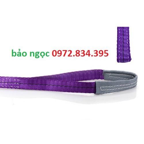 Dây cáp vải cẩu hàng 1 Tấn - bản 25mm - Hệ số 5:1 - 5 Mét