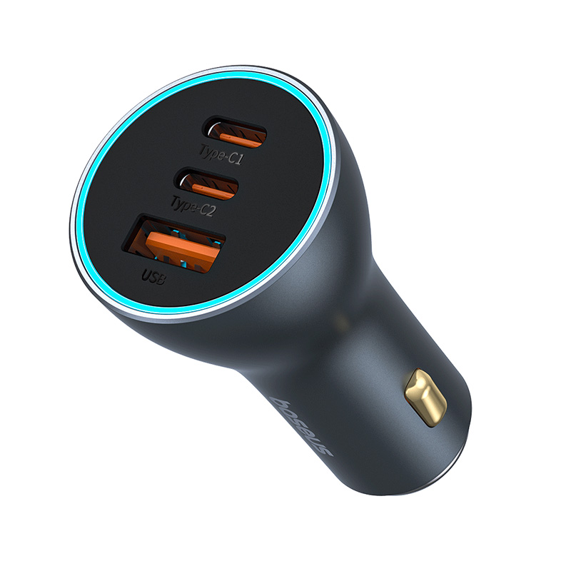 Tẩu Sạc Nhanh Ô Tô Baseus Golden Contactor Pro GaN Fast Charging Car Charger U+2C 65W (Hàng chính hãng)