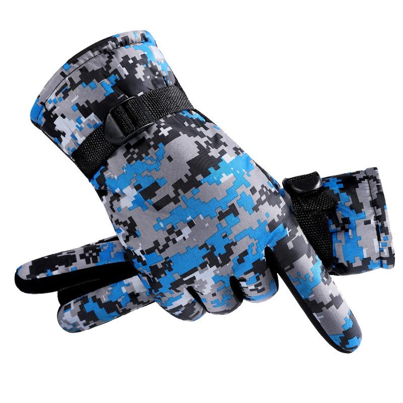 Mùa đông mùa đông camo Two cotton Ski Ski Warm Găng tay dày Găng tay thời trang Găng tay đi xe đạp Color: 4