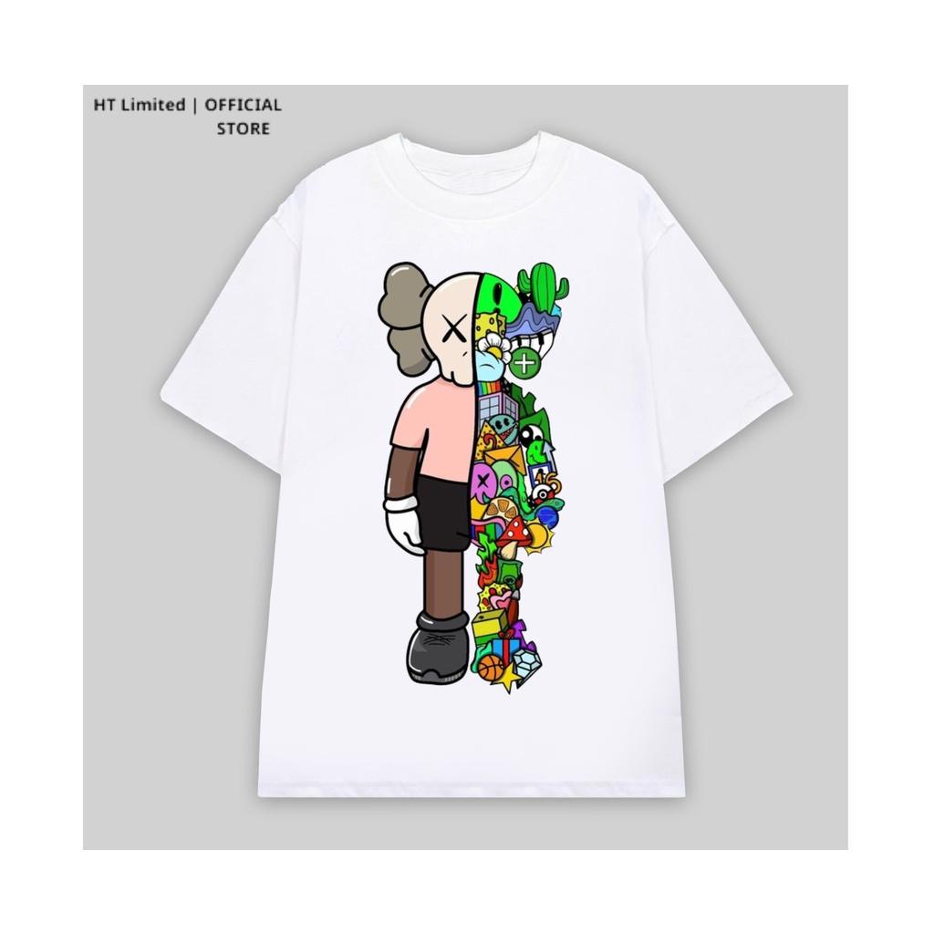 Áo thun tay lỡ thiết kế Unisex họa tiết girl 3d led basic local brand HT Limited, 100% Cotton Cao Cấp dày mát