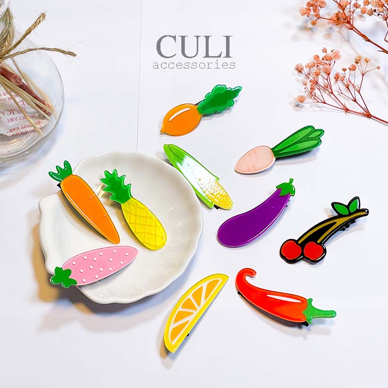 Kẹp mái trái cây ngộ nghĩnh, xinh xắn cho bé gái - Culi.accessories