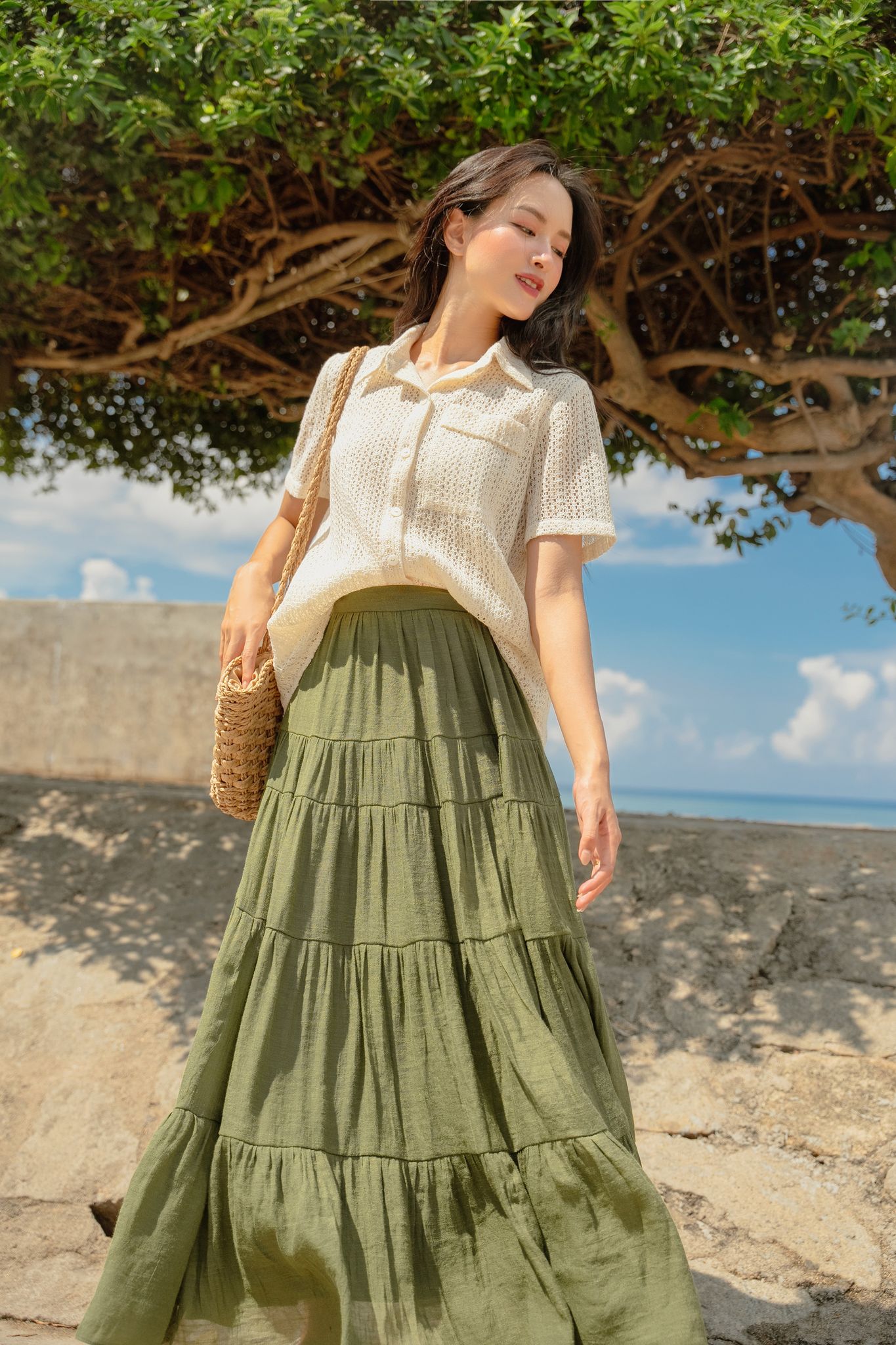 OLV - Áo Ganni Lace Shirt