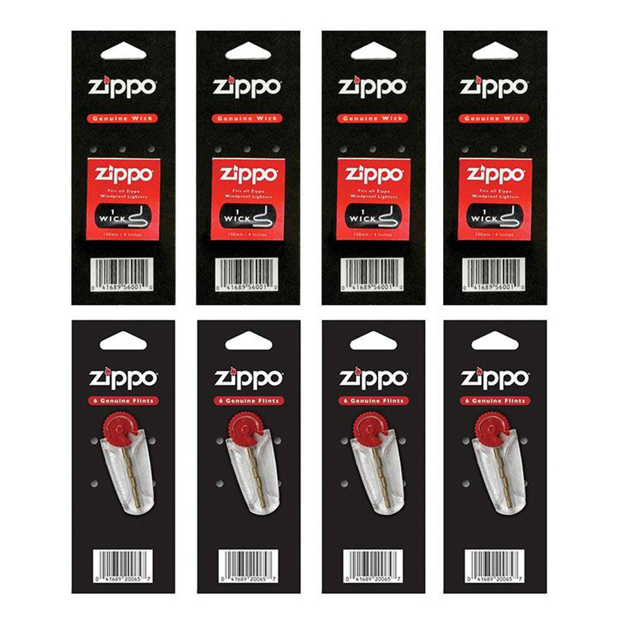 Bộ 4 Đá 4 Bấc Zippo