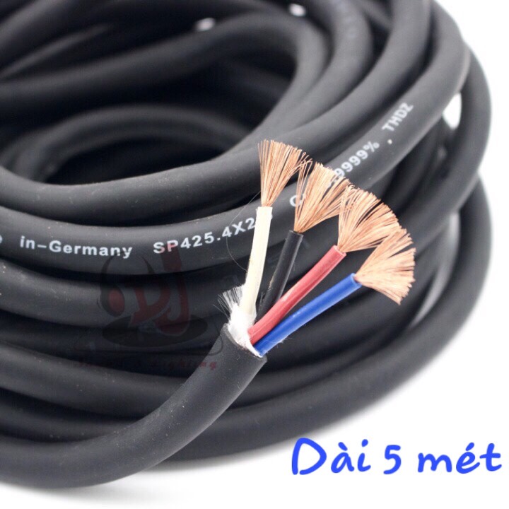 Dây loa 4 ruột 2.5mm dây đồng nguyên chất 05m dây Sommer, Mua dây loa ở HCM Chuyên bán dây loa Dây loa giá bao nhiễu Bán dây loa xịn Các loại dây loa Báo giá dây loa chống nhiễu, Dây 4 lõi chống nhiễu Cáp điện thoại 4 lõi ngoài trời Dây tín hiệu 4 lõi