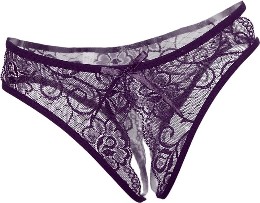 Womens Sexy Floral Lace Thong Underwear Crotchless Panties Lingerie