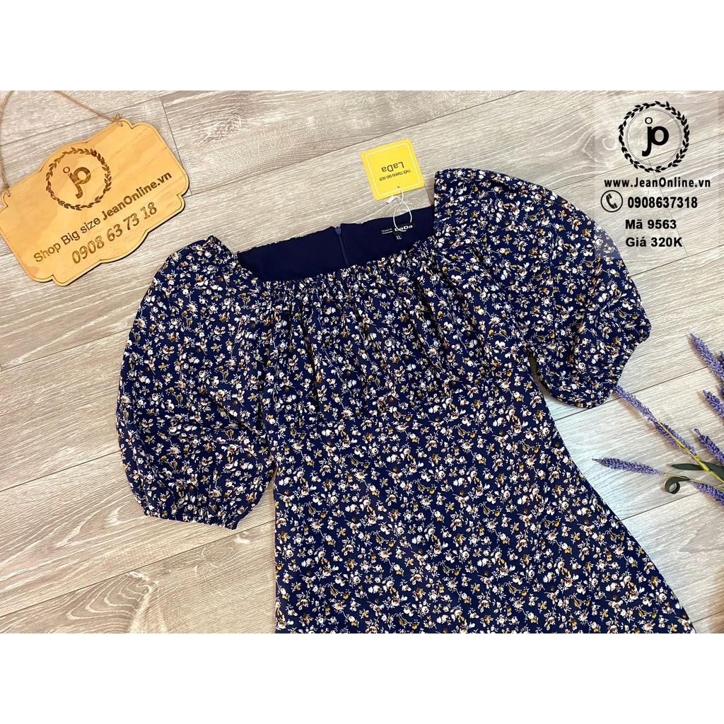 Đầm Hoa Chất Đũi đầm hoa, thời nữ bigsize, thời trang ngoại cỡ