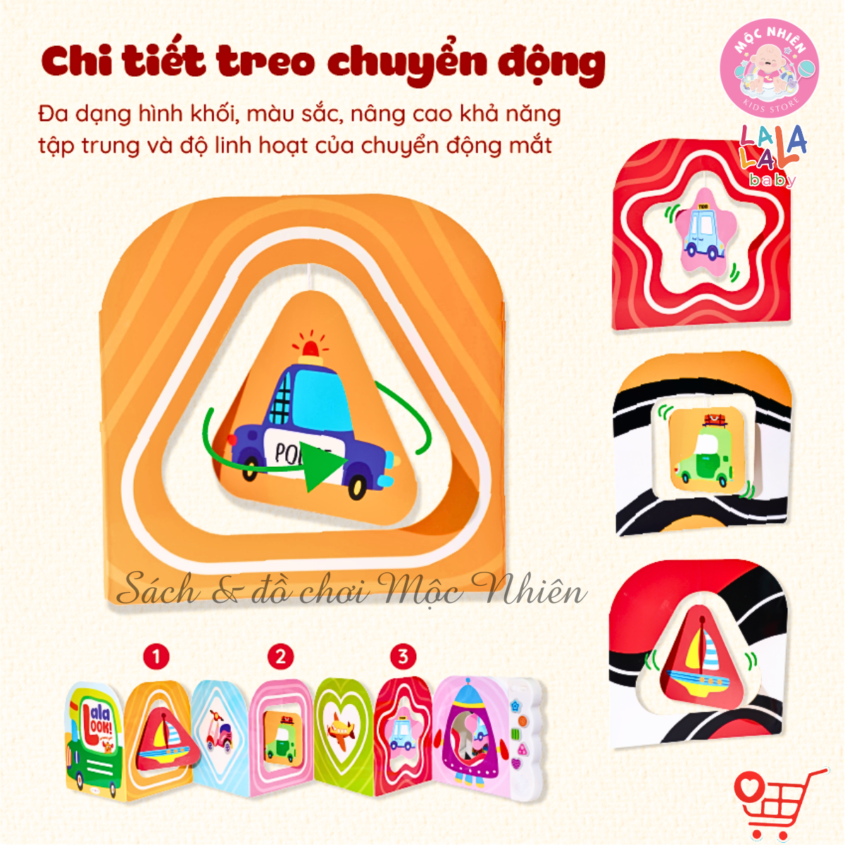 Sách âm thanh zigzag Lalalook - Đồ chơi kích thích thị giác, thính giác và não bộ phát triển cho bé sơ sinh - Lalala baby