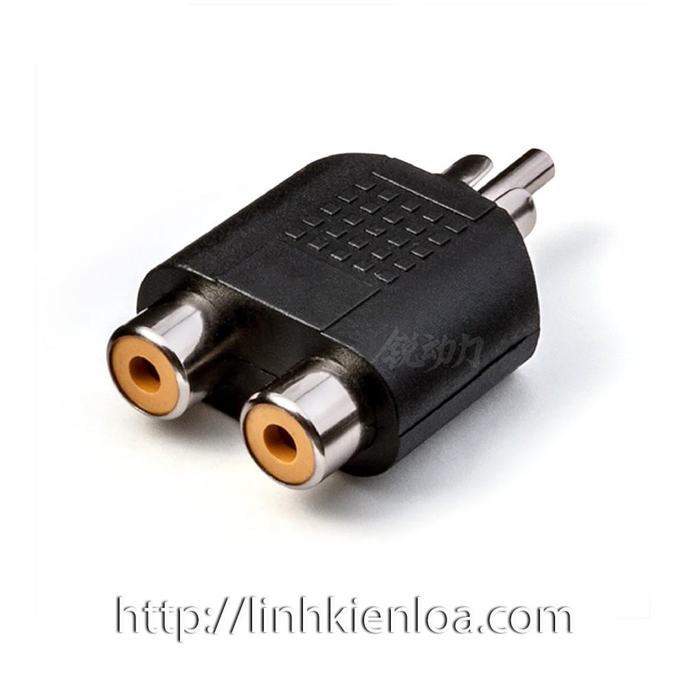Jack chia AV từ 1 ra 2 Hoa Sen - Đầu Chia AV từ 1 ra 2 - Jack loại tốt, cực bền