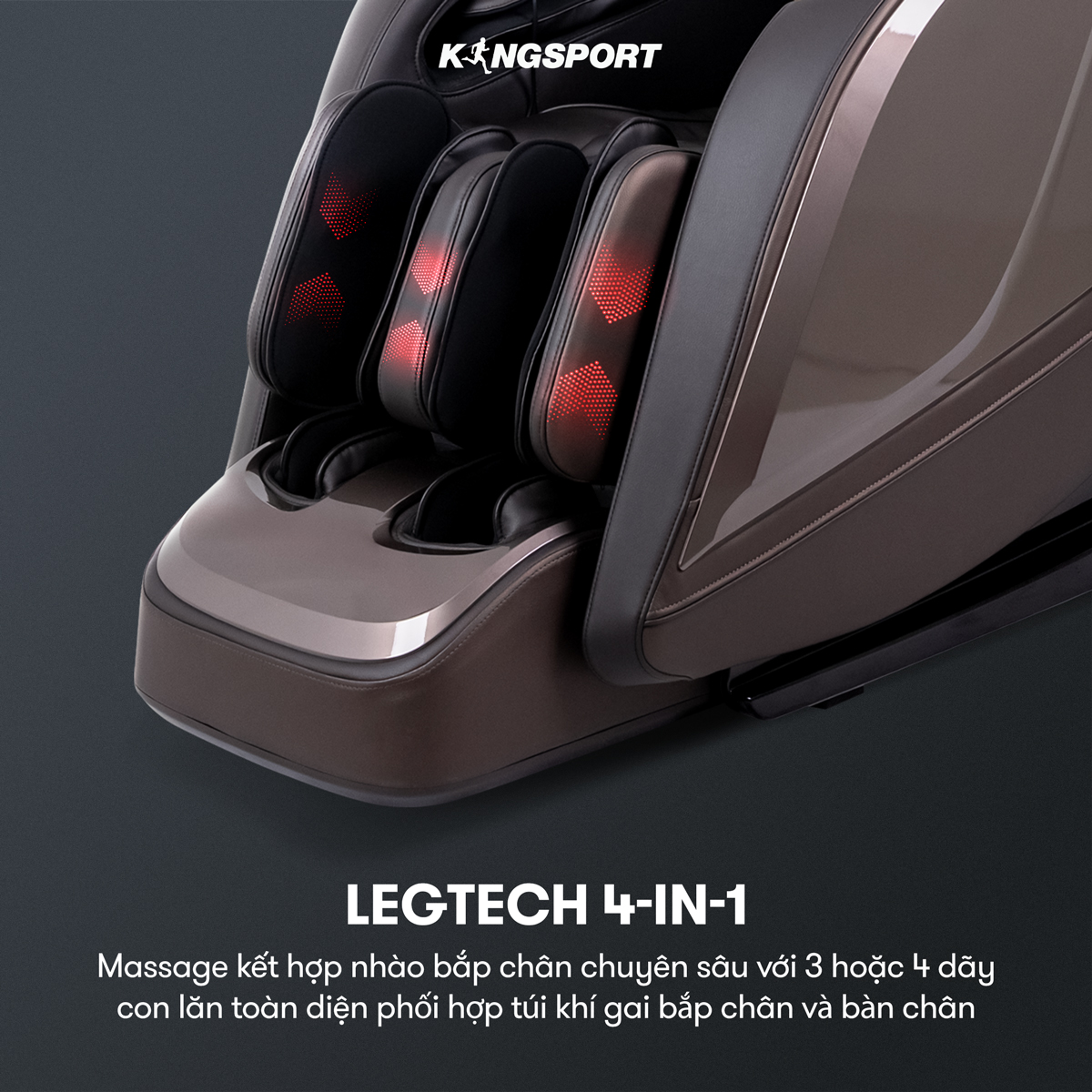 Ghế massage toàn thân cao cấp KINGSPORT DELUXE G97 chế độ massage 3D Ultra, 10 chương trình massage tự động