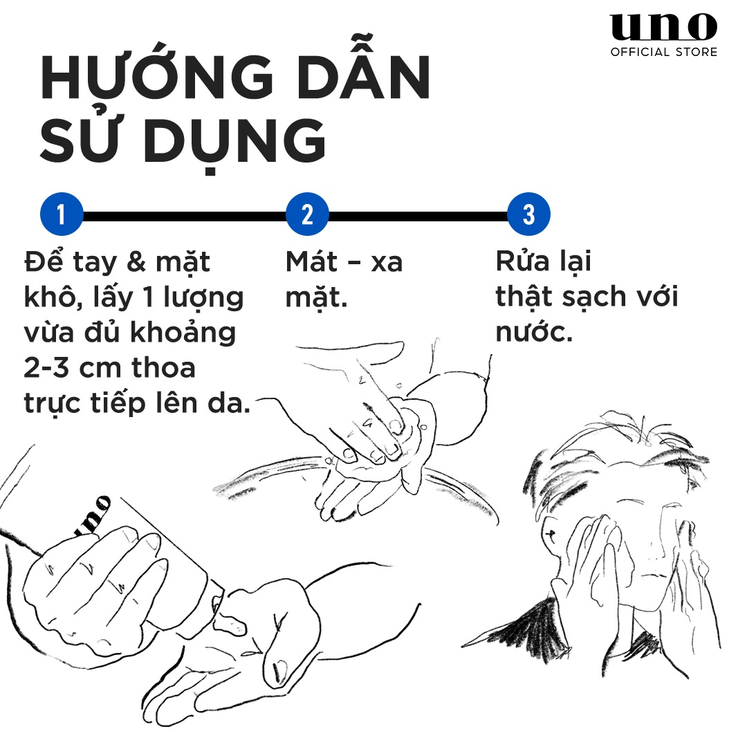 Bộ 02 Gel rửa mặt tạo nhiệt thu nhỏ lỗ chân lông UNO Hot Clear Gel 120g