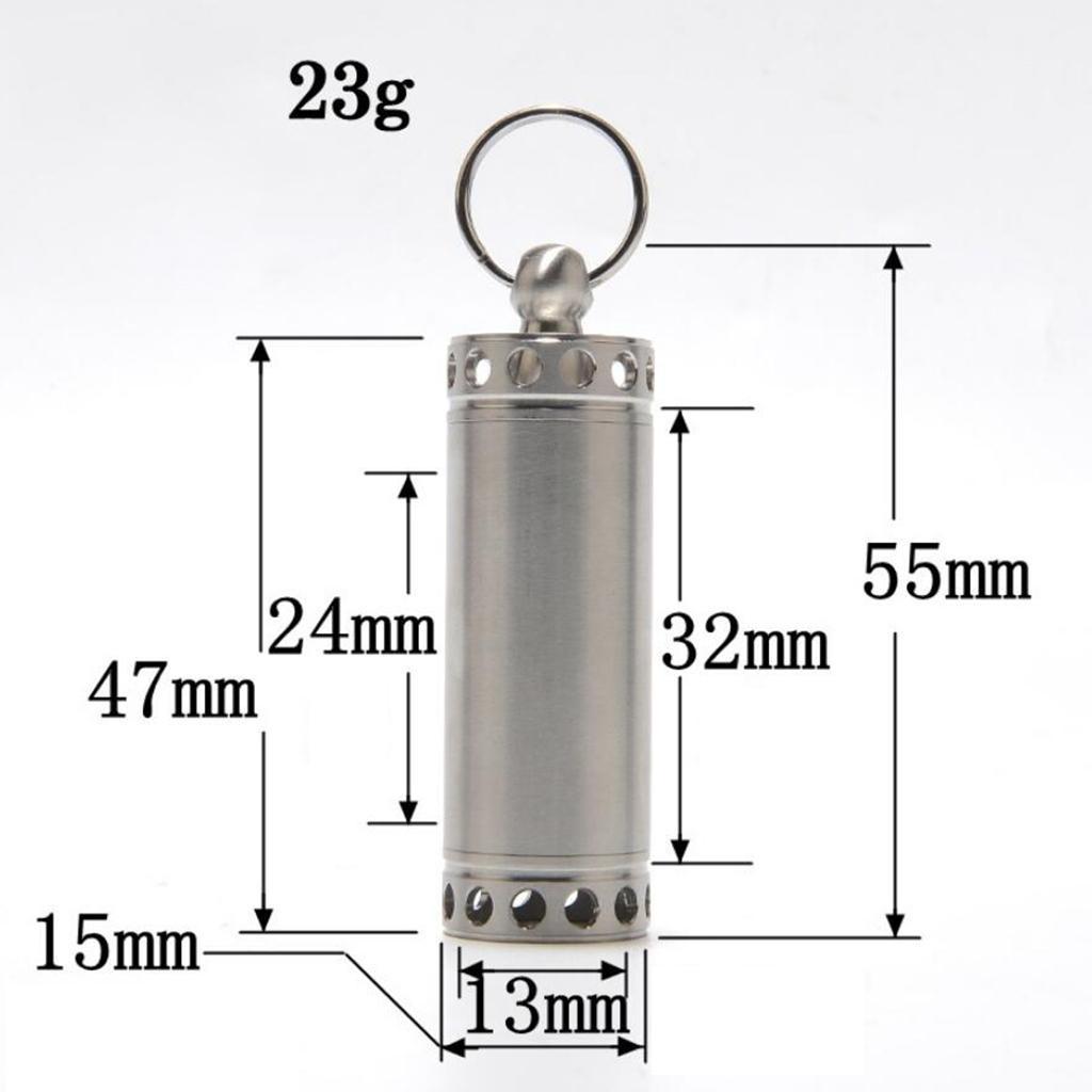 Portable Pill Cases, Metal Waterproof Medicine Capsule Organizer Container with Keychain, Travel Pill Holder for Men Women - Select Sizes