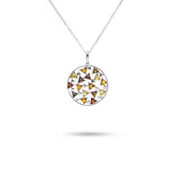 Dây chuyền Bạc 925 đính Đá Hổ Phách Multifaceted Millenne Paris MLNE2037BA