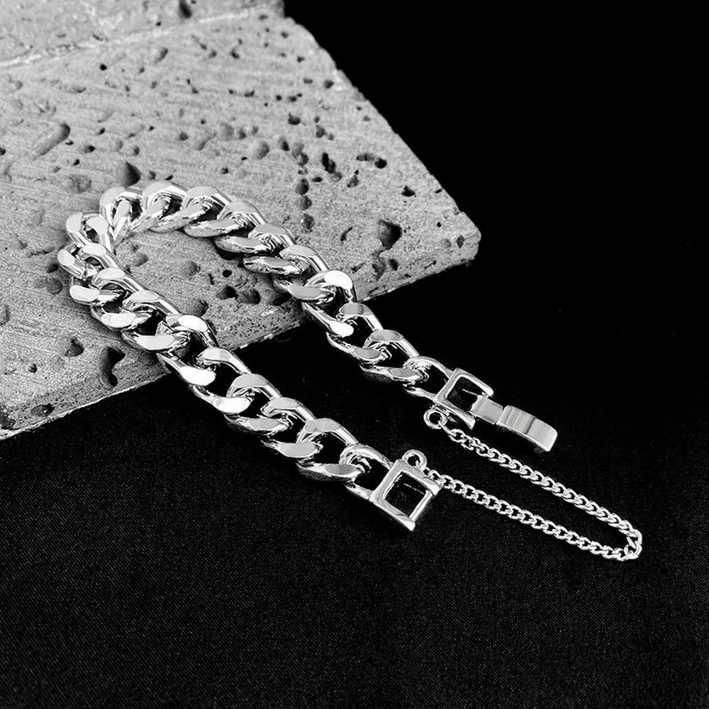 Vòng Tay Lắc Tay Dạng Dây Chuỗi Thiết Kế Đơn Giản Cho Nam Và Nữ Mắt Xích Titan Cuban - TIN Chain Xích Cam Accessories