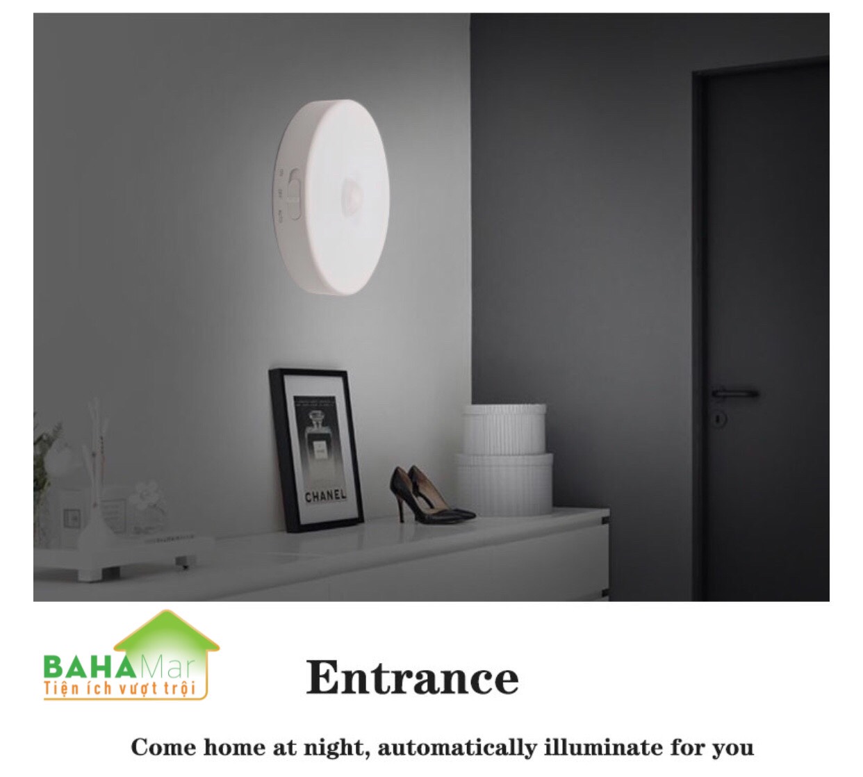 ĐÈN LED THÔNG MINH CẢM BIẾN HỒNG NGOẠI VỚI CHUYỂN ĐỘNG CƠ THỂ QUA ĐỂ BẬT SÁNG BAN ĐÊM BAHAMAR tự động bật sáng khi có chuyển động trong góc 120 đô