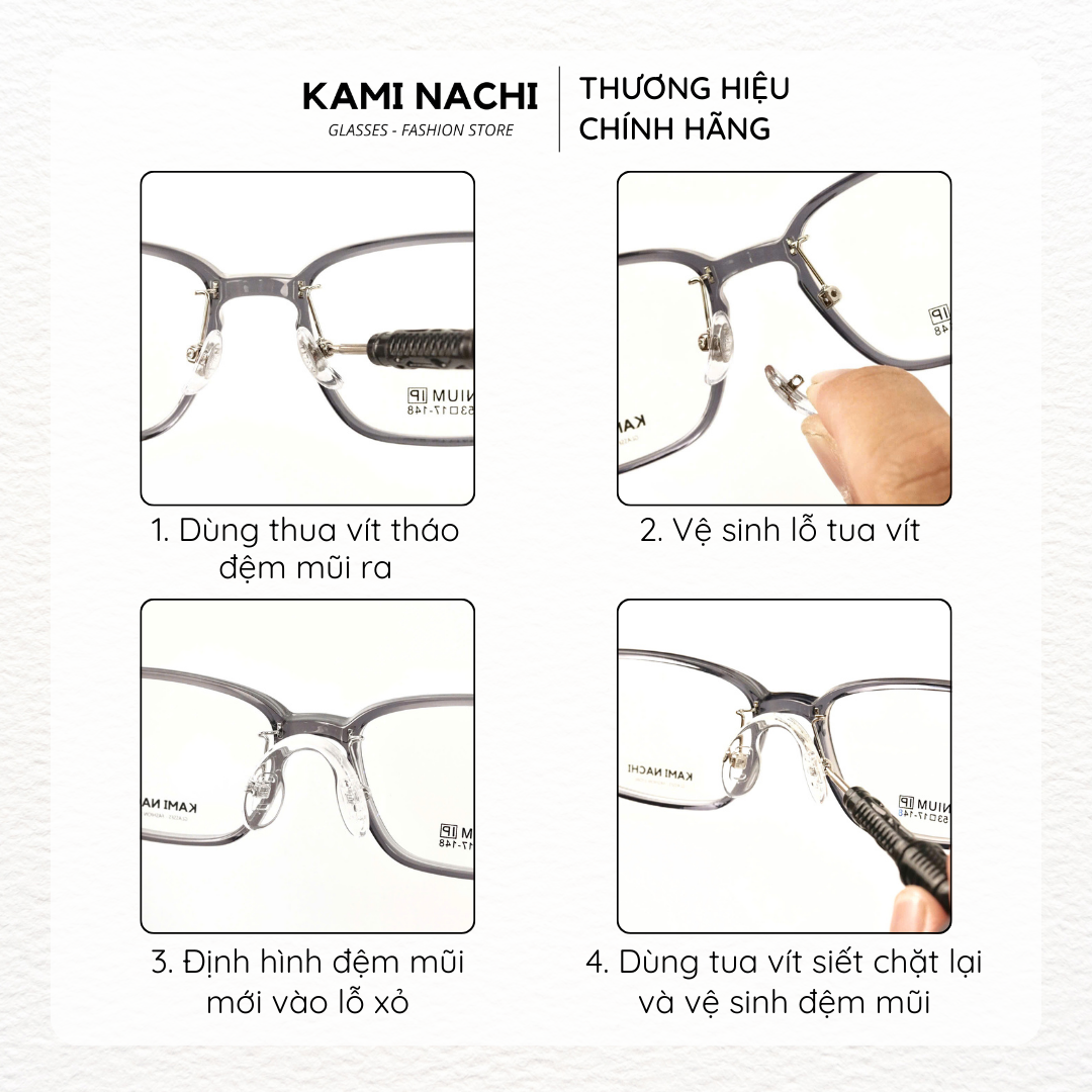 Đệm mũi phiên bản nâng cấp cho kính kim loại chống tuột kính