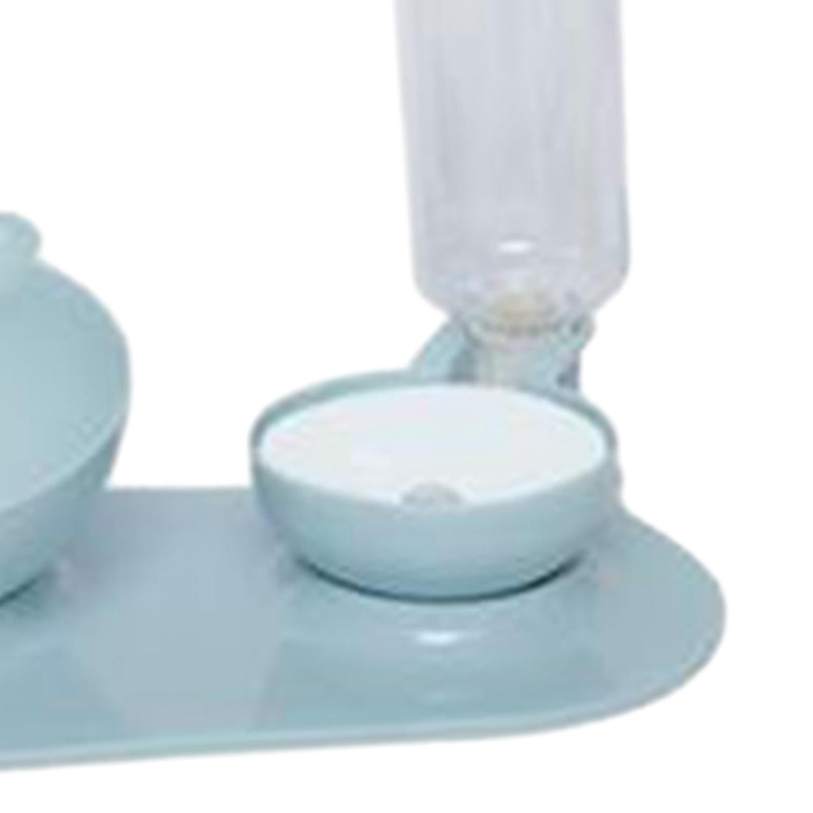 Cat Bowls for Food and Water, Double Bowl Pet Feeder, 15° Raised Cat Feeder, Pet Supplies Container, Pet Water Food Feeder for Small Medium Dogs