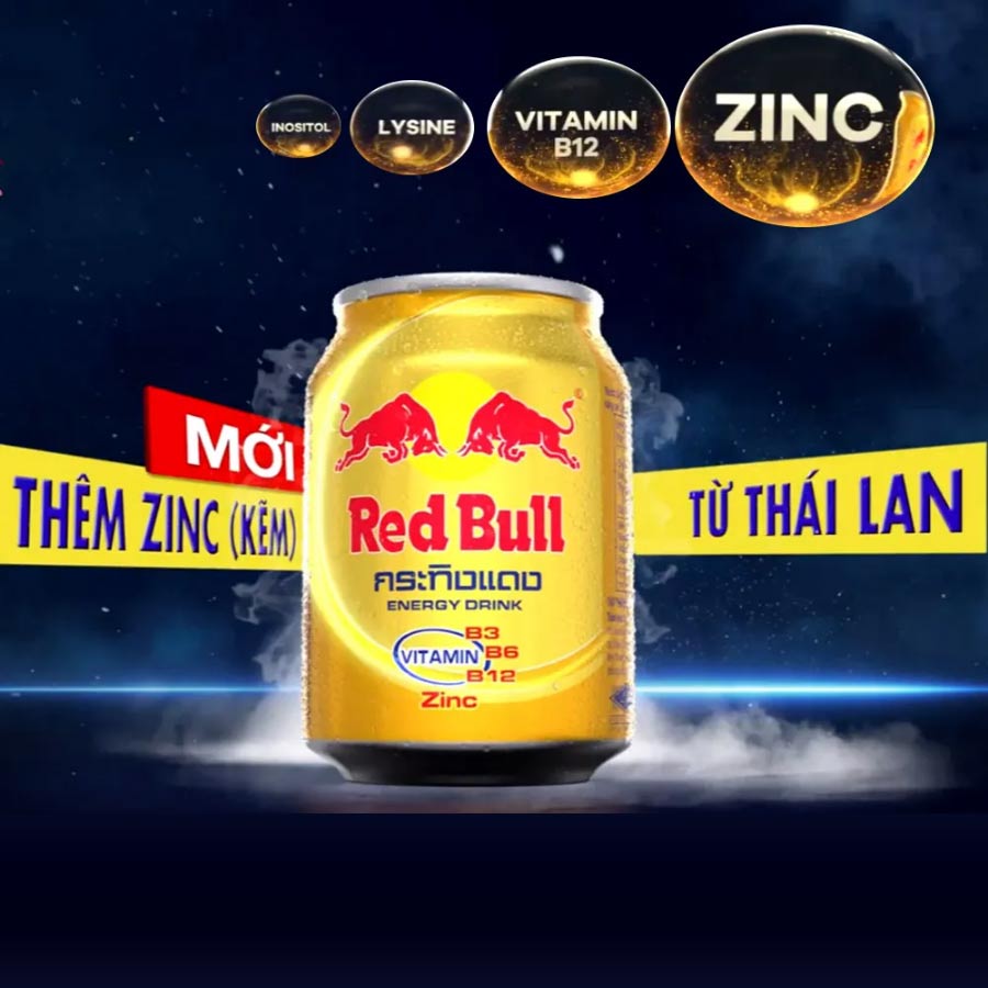 Thùng 24 lon nước tăng lực RedBull Thái Kẽm 250ml