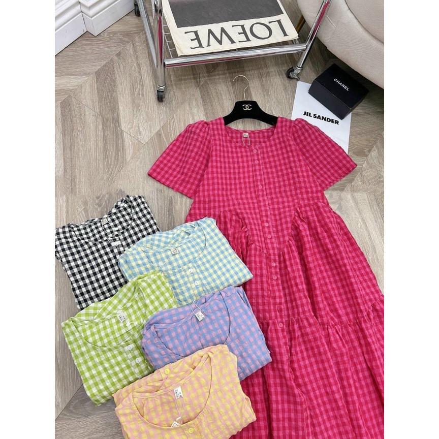 Váy bầu công sở - đầm bầu xinh thiết kế cộc tay màu đen cổ sen đuôi cá - bauxinh