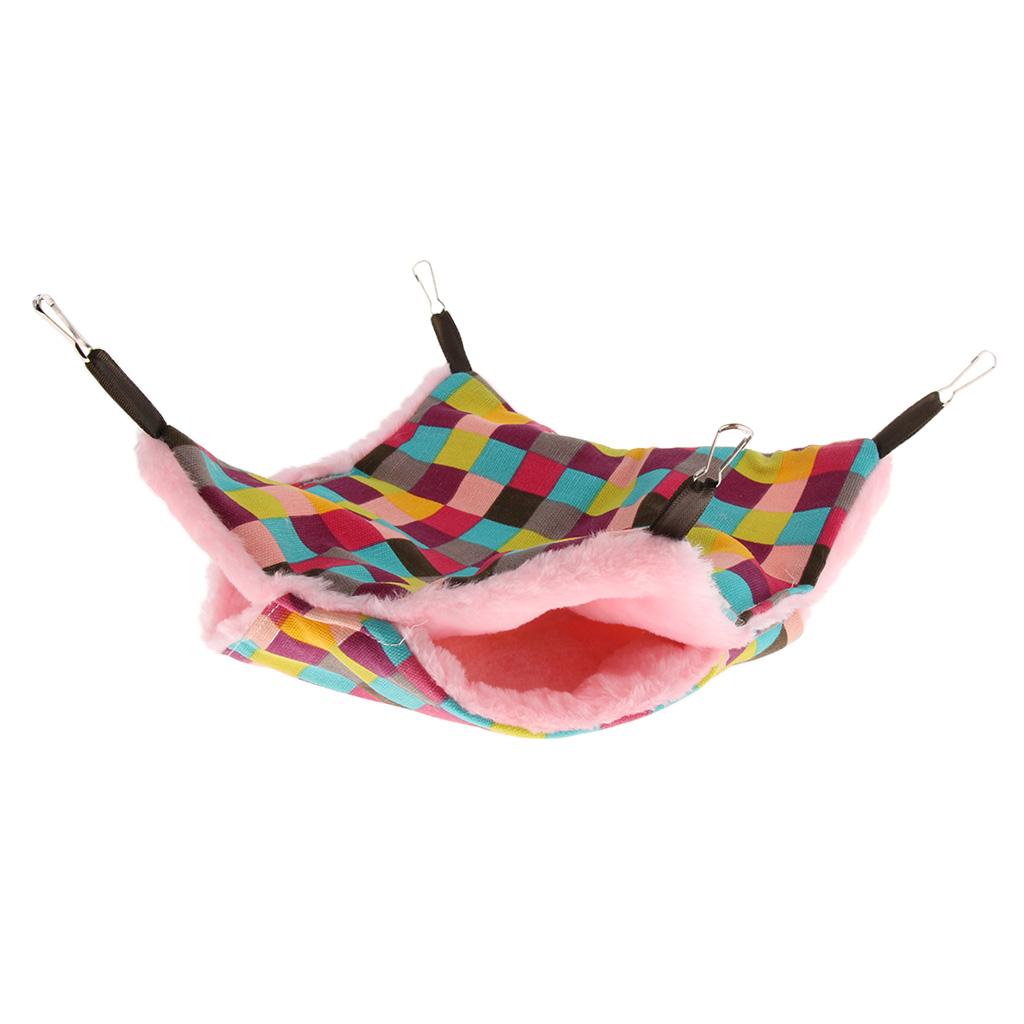 Small Pet Hamster Ferret Double Bunkbed Cage Hammock Hanging Bed