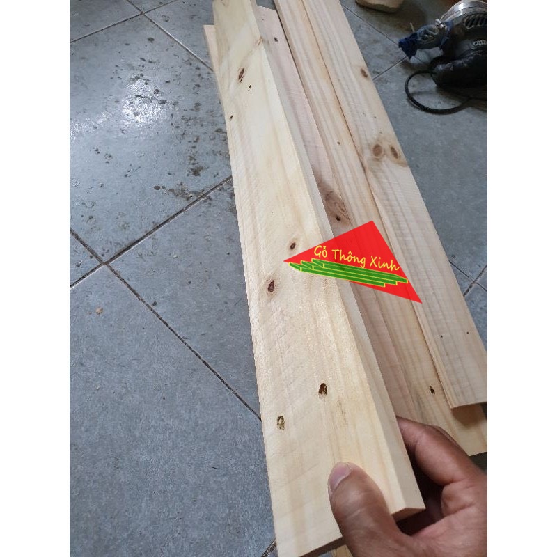 Bó 5 thanh gỗ thông pallet 1m2 rộng 9.5cm dày 1.5cm đã bào láng đẹp 4 mặt đều cạnh phù hợp trang trí, đóng vật dụng, DIY