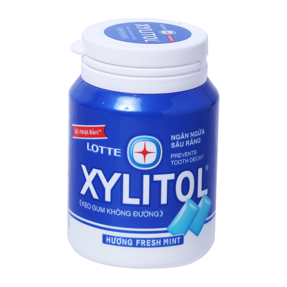 Kẹo Gum Không Đường Lotte Xylitol Hương Fresh Mint 58G