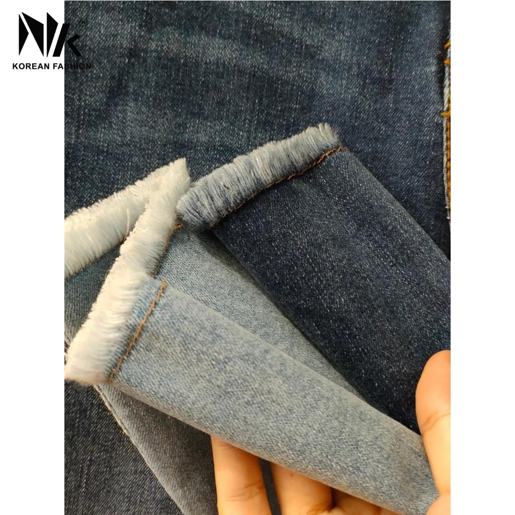 Quần Jeans Nữ Ống Loe NK FASHION Dáng Bó Ống Vảy Tua Rua NKFQU2011015