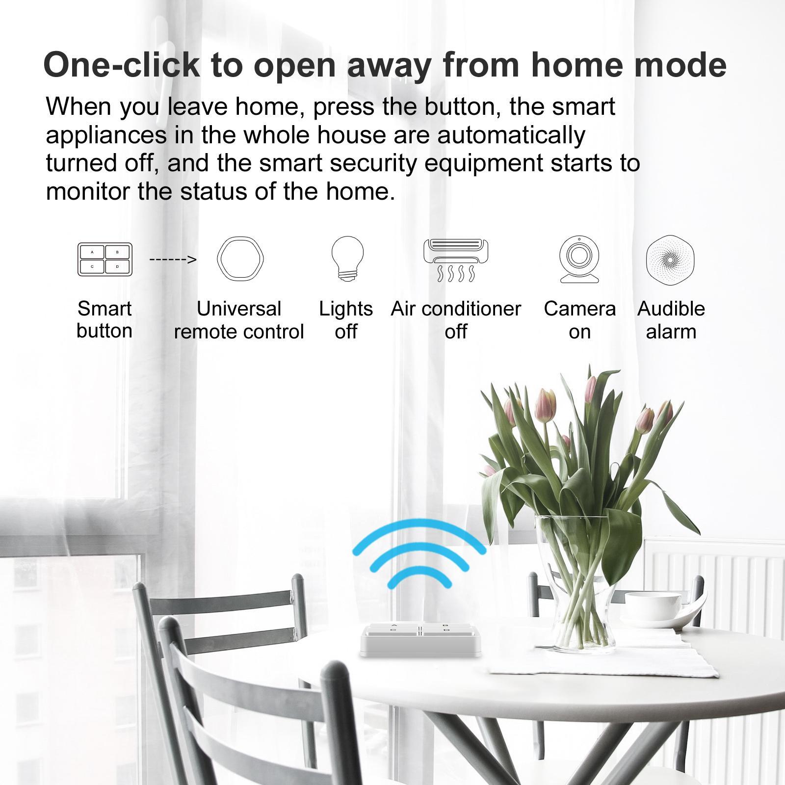 Wireless Smart Switch Button for   Hub Required 4 Buttons for Curtains