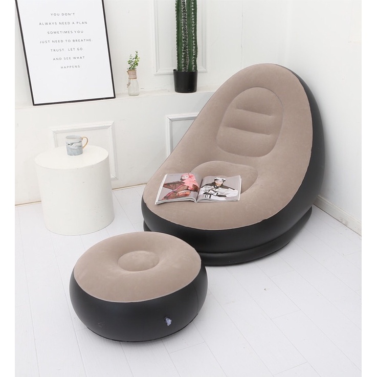 Ghế tựa lưng Sofa kèm ghế đôn bơm hơi