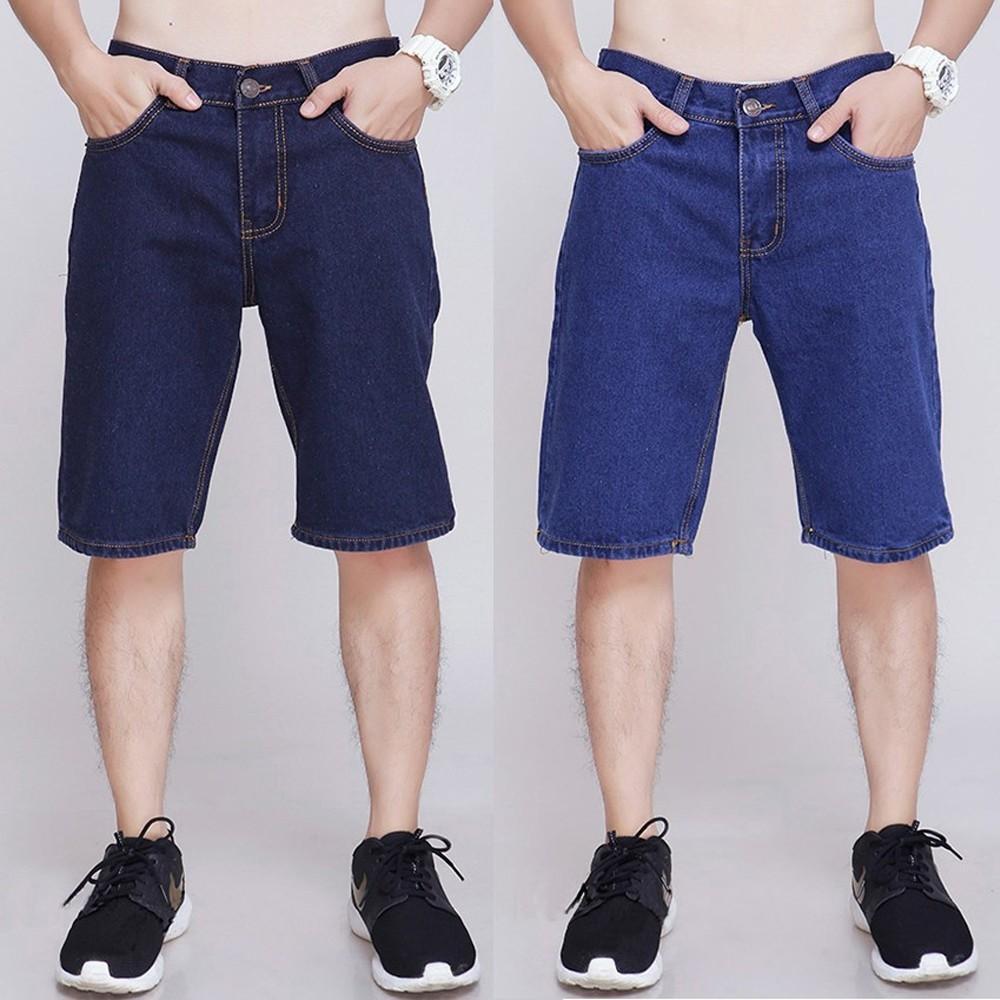 Quần Short Jean Nam THỜI TRANG 24H vải Jean Trơn Phom Đứng Đủ Size