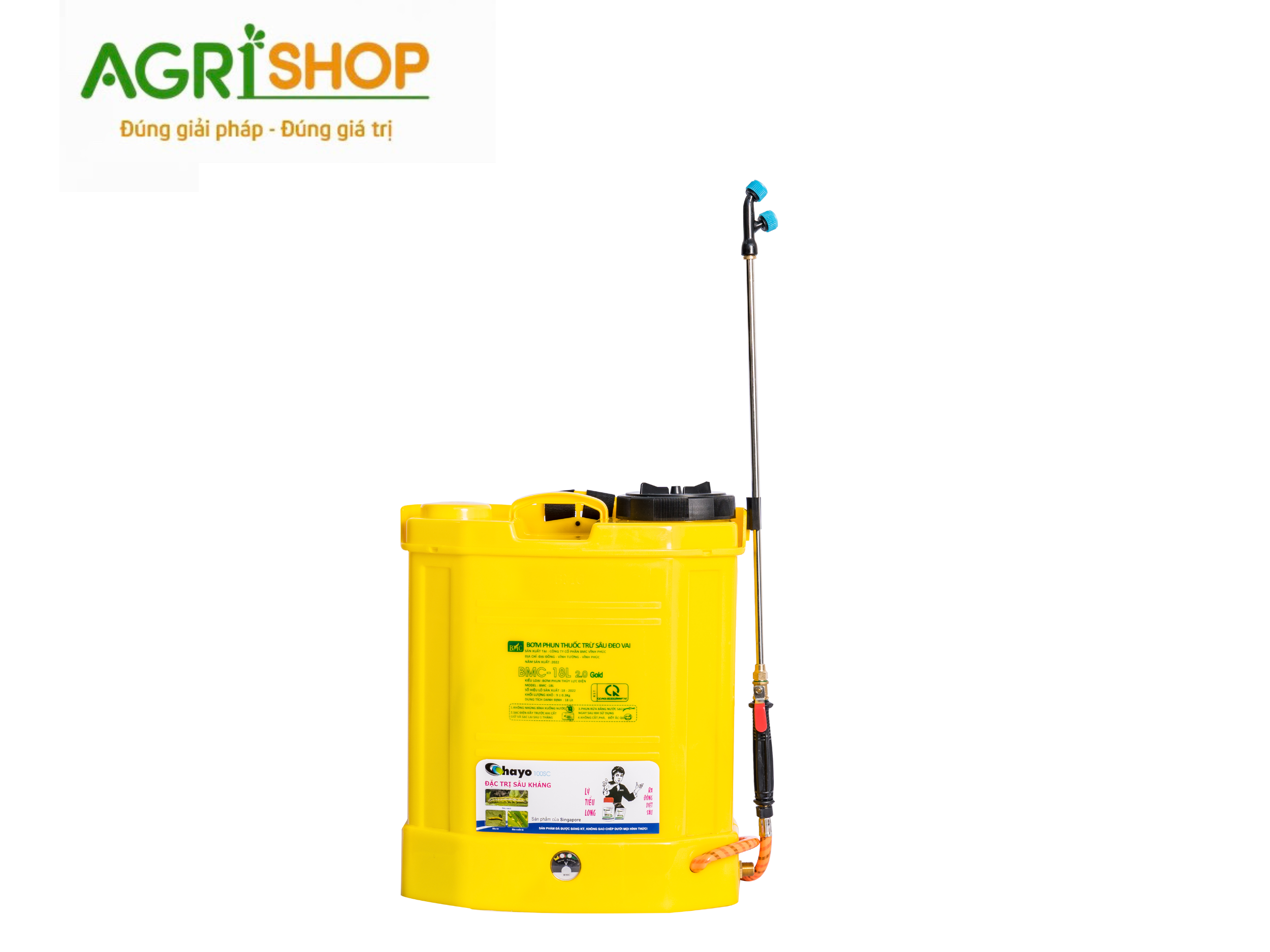 Bình phun thuốc bằng điện BMC 18L 3.0 LA - hút nước ngoài